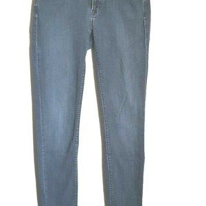 Sz 26.2 Juniors Super Skinny Ann Taylor Loft Dark Wash Denim Jeans Tapered Leg